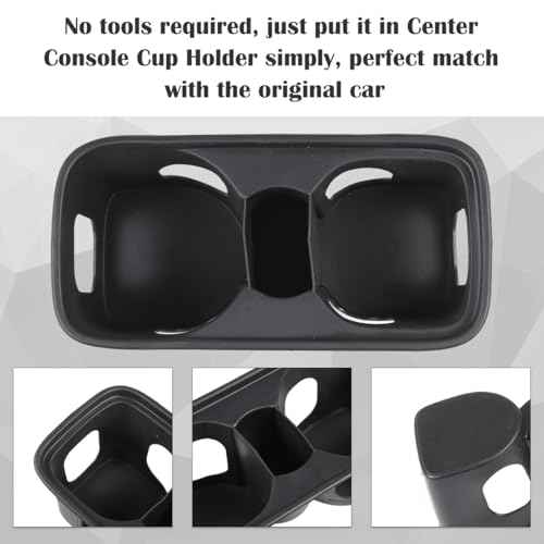 Black Center Console Cup Holder Compatible with Land Rover Defender 90 110 130 2020 (For Defender 2020-2021)