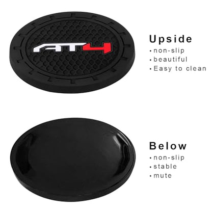 Car Cup Holder Coaster for GMC AT4 (Black-02)