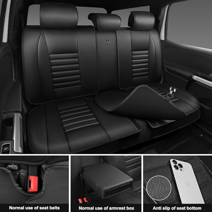 Back Seat Covers (Rear Black / Full Set)
