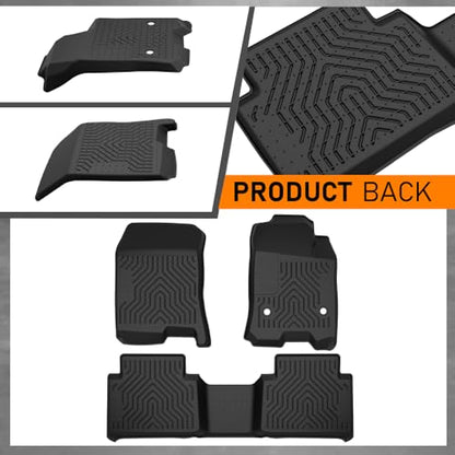 TPE Floor Mats Fit Chevy Colorado GMC Canyon Crew Cab 2023 (23-25|Fit Chevy Colorado Crew Cab|3PCS)