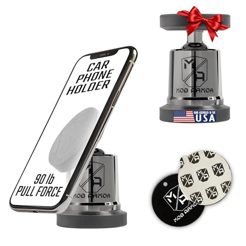 MobNetic Maxx Magnetic Car Phone Holder Mount (Black Chrome)