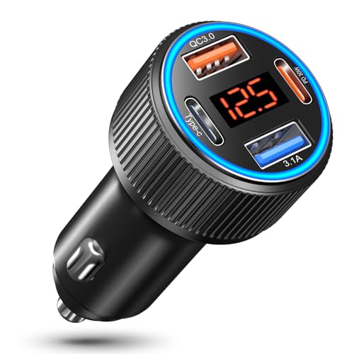 USB C Car Charger (Black / 1-Pack)