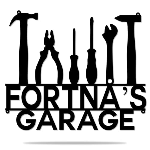 Personalized Dad's Garage Metal Sign (Design 13)
