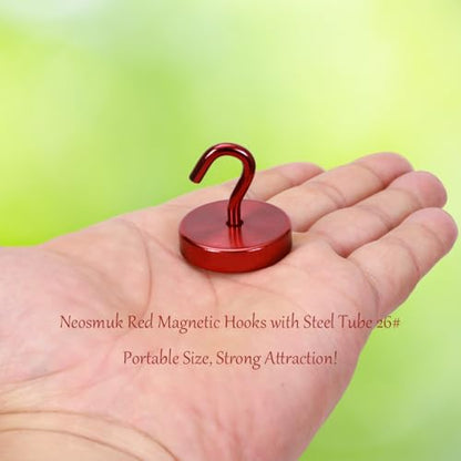 Magnetic Hooks Steel Tube Design for Cruise (Red / 100lb Magnetic Hooks)