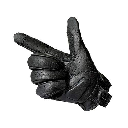 Updated Men’s Leather Motorcycle Gloves with Two Touchscreen Fingers Anti (Updated,perforated / XX-Large)
