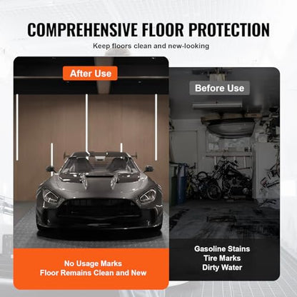 Floor Mat 13 x 4.9 FT PVC Flooring Roll (Silver / 13 x 4.9 FT)