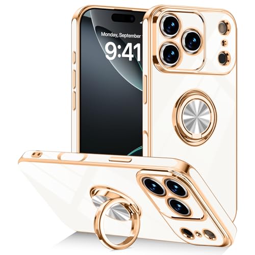 Designed for iPhone 17 Pro Max Case with Ring Stand Slim White (White / 6.9'' iPhone 17 Pro Max)