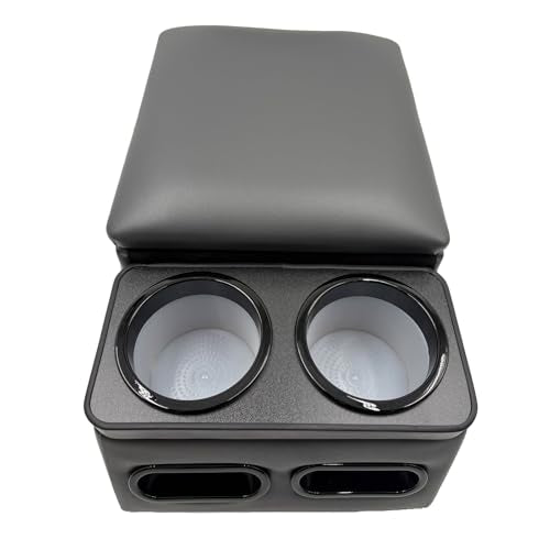 Car Center Console with Cup Holders (Charcoal gray)