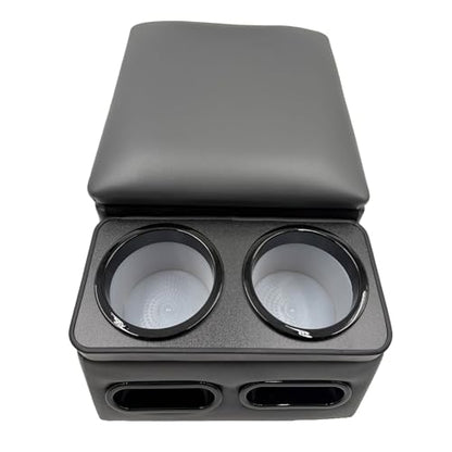 Car Center Console with Cup Holders (Charcoal gray)