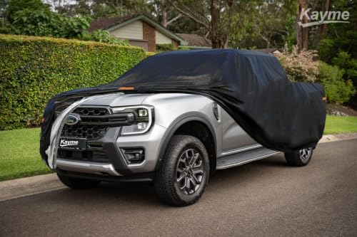 Waterproof Truck Cover Fit Ford Ranger 2019 (PE-Black / Custom Fit Ford Ranger Super Cab/Crew Cab Bed)