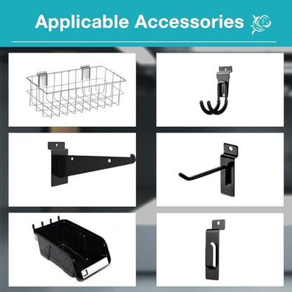 Slatwall Panel Wall Storage Systems (4x4ft / Black)