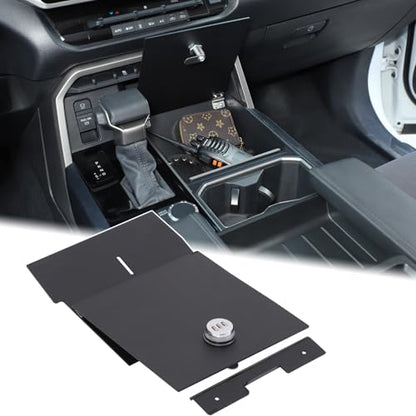 Car Lower Center Console Lock Safe Storage Box Cover Lid Compatible with 2022