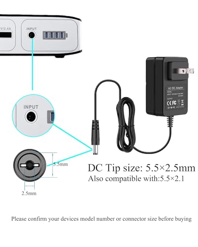 14V Charger Cord for Halo Bolt Air 58830 57720 Portable Car Battery Jump Starter