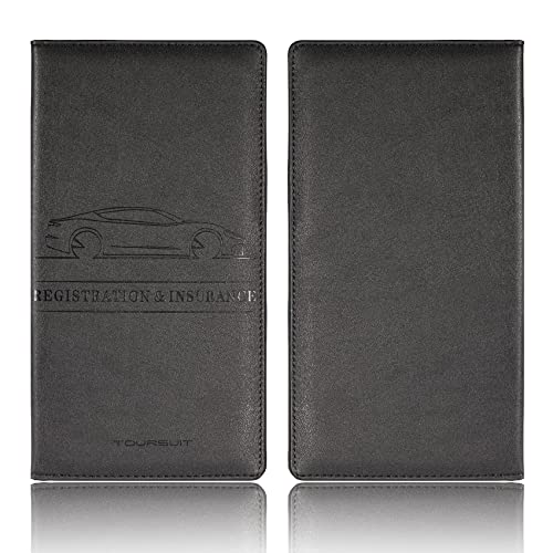 Car Registration & Insurance Card Holder (Black)