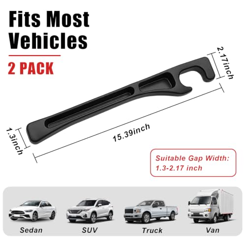 Car Seat Gap Filler Organizer 2 PCS Black Universal Seat Gap Plug Blocker Anti (Style 2 / Black)