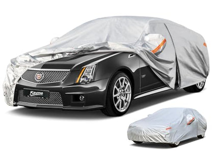 6 Layers Waterproof Car Cover for Cadillac CTS 2003 (LM-Silver / 13. Custom Fit Cadillac CTS)