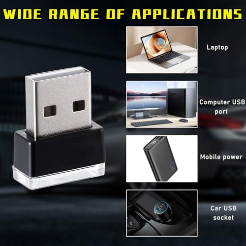 4 PCS USB LED Car Interior Atmosphere Lamp (2 Red+2 Purple)