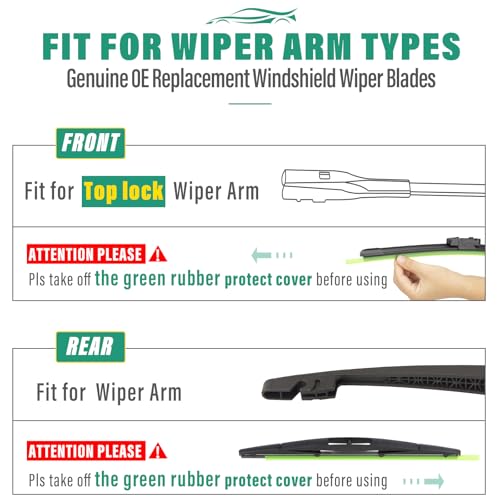 Windshield Wiper Blades Replacement for Subaru Crosstrek Impreza (26"+16"+12")