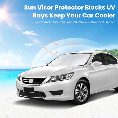 Windshield Sun Shades Compatible with Honda Civic Accord 2006 (For Honda Civic Accord)