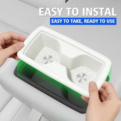 Rear Row Seat Cup Holder Insert for Toyota RAV4 2026 Car Drink Holders (for Toyota RAV4 Rear Row Seat White)
