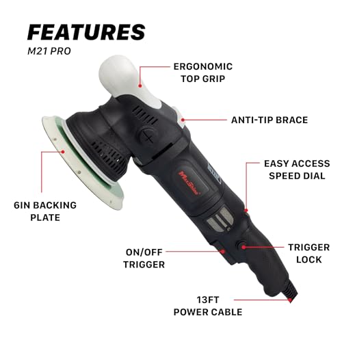 M21 Pro Dual Action Polisher & 16oz AIO Polish (6" Aio Polish)