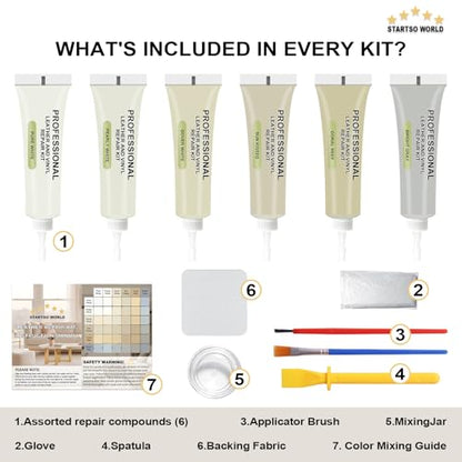 Cream Leather Repair Kit for Furniture (Cream)