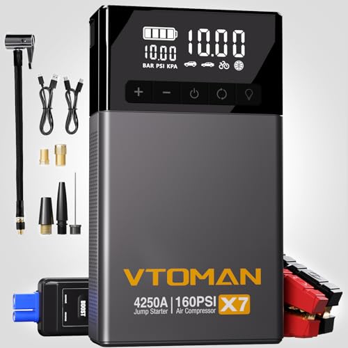X7 4250A Jump Starter with 160PSI Air Compressor (Gray)