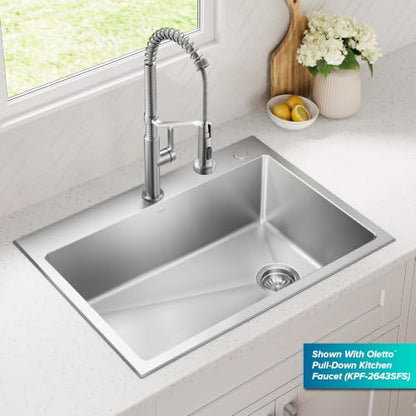 Fairlane 30 in Drop In Single Bowl Stainless Steel Kitchen Sink (30 Inch / Single Bowl — Drop In)
