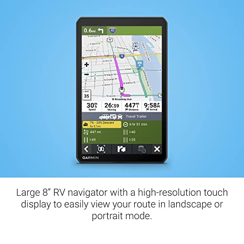RV 895 8” GPS RV Navigator (8" without Dash Cam)