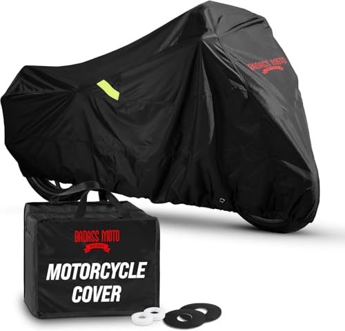 Heavy Duty Motorcycle Cover for XL Touring (Badass Black / [XL] 108"L x 42"w x 60"H)