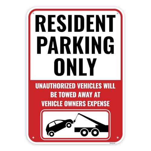 1PC Resident Parking Sign (14" x 10")