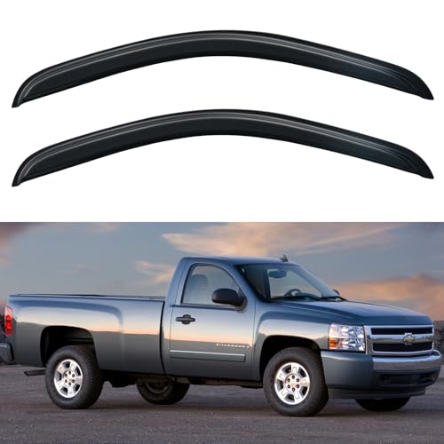 Window Visors Rain Guards for 2007 (2007-2013 Silverado/Sierra 1500 Regular Cab)