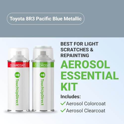 Car Paint Touch Up Spray Kit (Aerosol Spray - Essential Kit / Pacific Blue Metallic)
