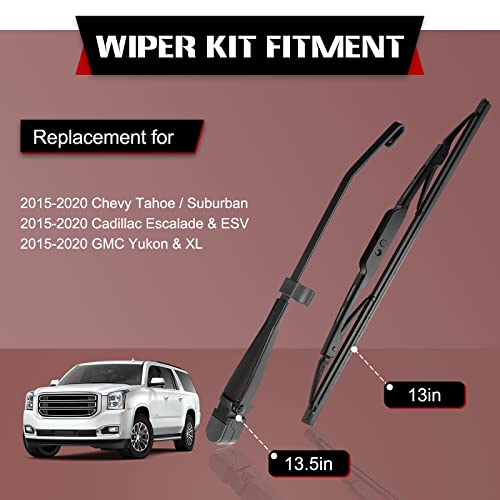 Rear Windshield Wiper Arm Blade (13.5"+13")