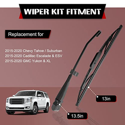 Rear Windshield Wiper Arm Blade (13.5"+13")