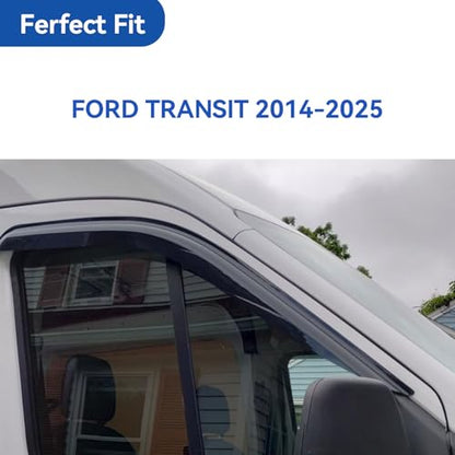 Window Visors Rain Guards for 2014 (2014-2026 Ford Transit)