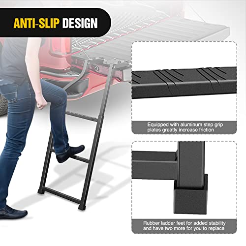 Foldable Truck Tailgate Ladder for Pickup with Step Grip Plates (Foldable Truck Tailgate Ladder)