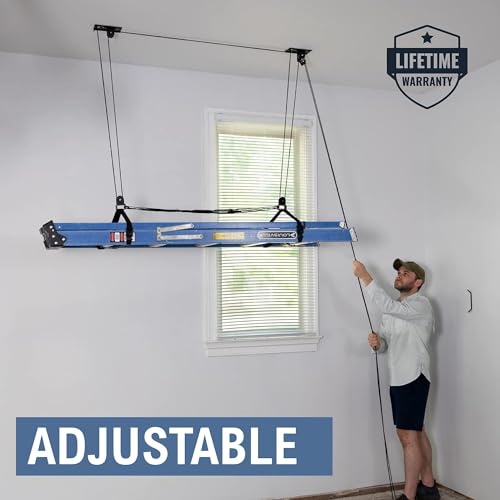 Ladder Storage Ceiling Pulley System (8 ft - 10 ft Ceiling)