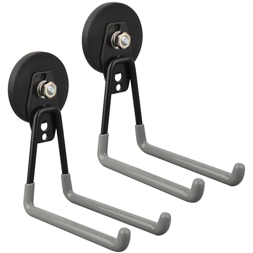 Magnetic Garage Hook (2.59INCH 2PACK Gray Large Hooks)