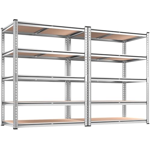 2020LBS Garage Shelving Heavy Duty Metal Shelving 5 Tier Storage Shelves (Galvanized)