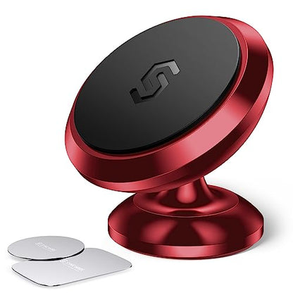 Magnetic Car Phone Holder for Dashboard (Red)