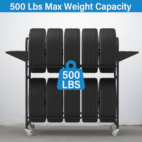 Tire Storage Rack 57" x 55.1" x 20" w (57" x 55.1" x 20" / Modern)