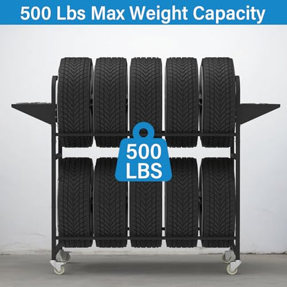 Tire Storage Rack 57" x 55.1" x 20" w (57" x 55.1" x 20" / Modern)