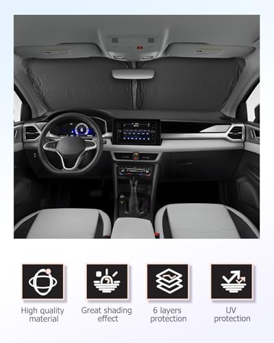 2025 2026 Taos Windshield Sun Shade Windshield Sunshade for VW Taos 2022 (2022-2026 Taos)