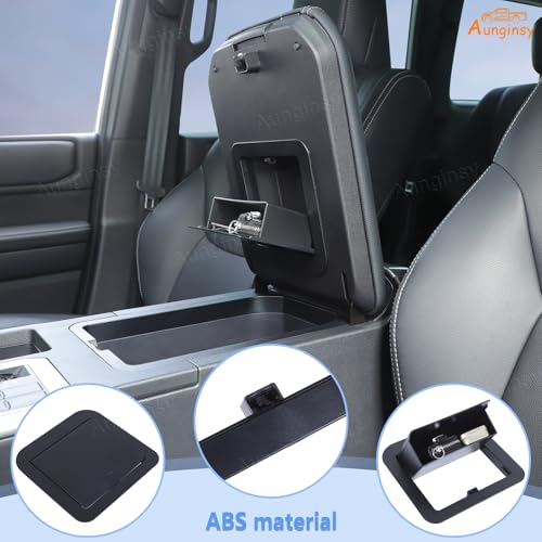Car Armrest Hidden Storage Box Compatible with Toyota Land Cruiser 250 Prado J250 LC250 2024 2025 Car Center Console Handrail Privacy Storage Box Organizer Tray ABS Insert Pallet Manager Accessories (Black(C))