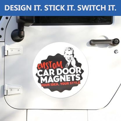 Custom Car Magnet Signs for Advertising and Promotion (18" Round)