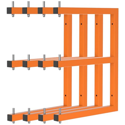 Lumber Rack Wall (Orange / All-in-One – 4 Pack, 6-Tier)