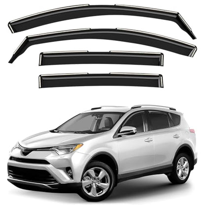 Window Deflectors Smoke Tinted in (For RAV4 13-18)