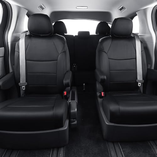 Sienna Seat Covers for 2011 ((Black) / 2011-2020 8 Seats, 2nd Row 4/2/4 Split)