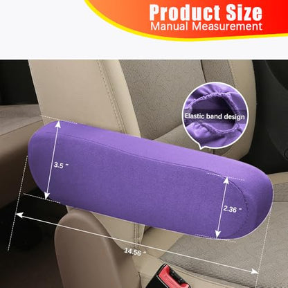 2PC Car Front Seat Armrest Covers (Purple-2PC)